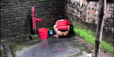 Stepmom caught urinating in bathroom while getting her tight cooter romped by my