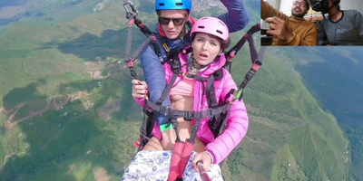 Girlnexthot1 heads nasty on air with Paragliding Burst On Air Pornography -