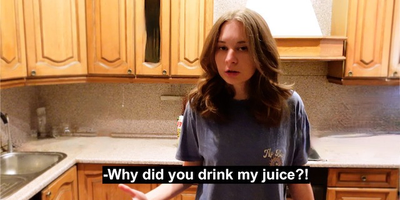 Anna Sibster gets a hot, dirty talking lesson from her angry roommate