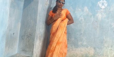 Desi Aunty and Step-sista kitchen garden a warm 3some back their