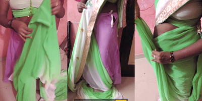 Indian MILF Wifey Renu No Boulder-holder gets a hot tease in all directions