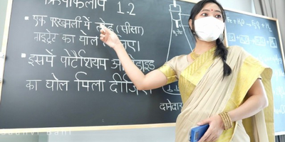 Saanvi Bahl teaches her student how in the world to plow in Class apartment -